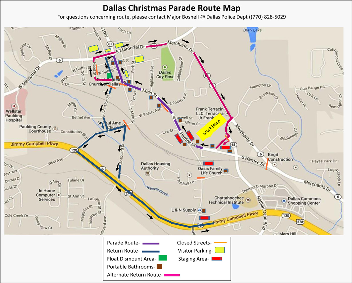 Dallas Parade Map 1200